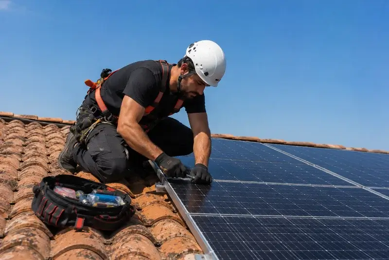Maintenance et monitoring de panneaux solaires à Anglefort