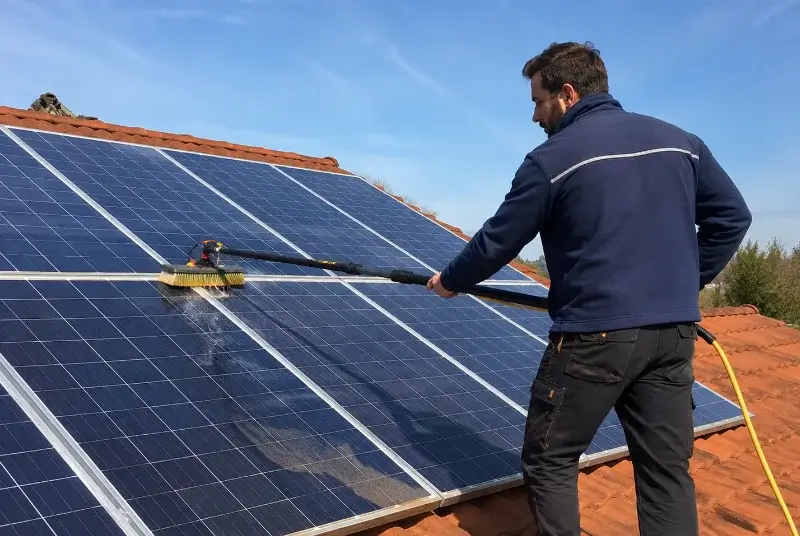 Nettoyage et entretien de panneaux solaires à Anglefort